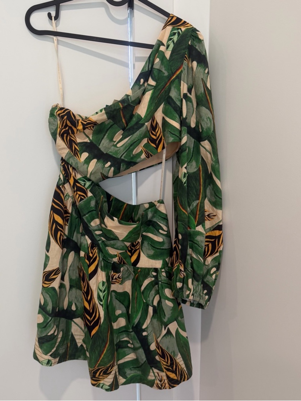 FARM Rio Green Leaf Print Mini Dress - Picture 2 of 5
